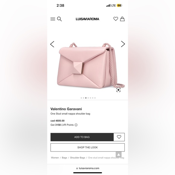 Valentino Baby Pink One Stud Flap Chain Bag - Picture 9 of 9